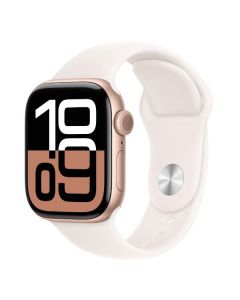 APPLE Watch Series 10 GPS, Cassa 42 mm in alluminio color oro rosa con Cinturino Sport rosa fard - S/M- MWWH3QL/A 