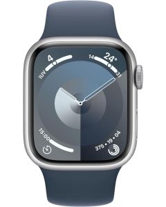 Apple Watch Series 9 (2023) 41mm Silver Aluminium with Sport Band S/M - Ocean Blue - EUROPA [NO-BRAND]