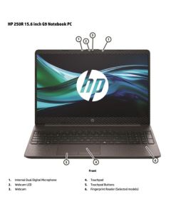 HP Notebook 250R G9 16GB/512GB  i5  Grafite  - 9Y6T3AT 