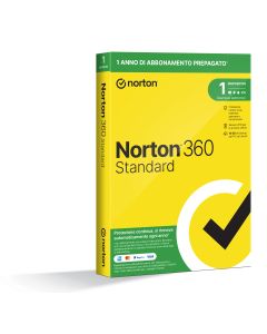 NortonLifeLock Norton 360 Standard 2024| Antivirus per 1 dispositivo | Licenza di 1 anno con rinnovo automatico | Secure VPN e Password Manager | PC, Mac, tablet e smartphone - 21429122