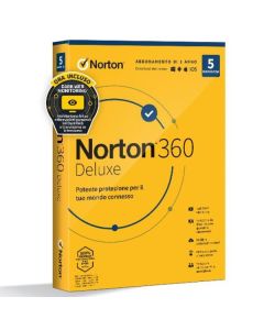 NortonLifeLock Norton 360 Deluxe 5 dispositivi - 1 licenza/e 1 anno/i - 21429133