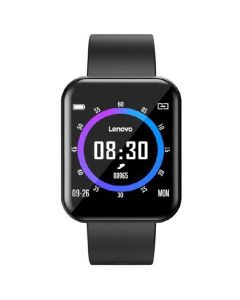 LENOVO Smartwatch Display 1.44" Fitness Monitoraggio pressione sanguigna e saturazione - Nero - E1-PRO