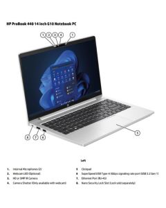 HP Notebook ProBook 440 G10 16GB/512 Intel core i5 - 7L755ET 