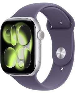 Apple Watch Series 11 (2025) GPS 46mm Silver Aluminium Case with Sport Band M/L - Purple Fog - EUROPA