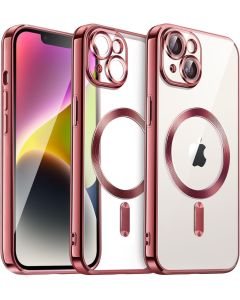 Custodia MagSafe per iPhone 14 Pro Protezione fotocamera in silicone - Rosa