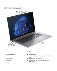 HP Notebook 470 G10 16GB/512GB Intel core i5 -7L728ET 