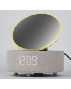 DUDUU Specchio multifunzione Dodd Make Up 5in1 Speaker Bluetooth 15watt con Lampada per Pc e Smartphone colore Beige - MU-001BE