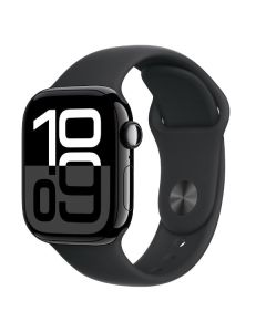 APPLE  Watch Series 10 GPS, Cassa 46 mm in alluminio Jet Black con Cinturino Sport nero - M/L- MWWQ3QL/A 