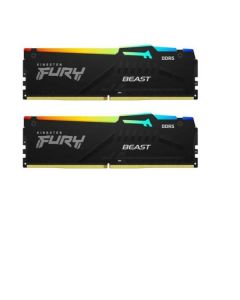 KINGSTON MODULI DI MEMORIA - FURY Beast Black RGB XMP 16GB Kit da 2 - KF556C40BBAK2-16