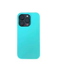 Cover Silicone per iPhone 14 Pro 6,1 Pollici, Antiurto con Fodera in Microfibra - Verde acqua