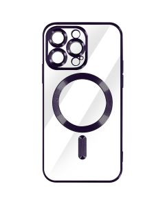 Custodia MagSafe per iPhone 14 Pro Protezione fotocamera in silicone - Viola