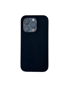 Cover Silicone per iPhone 14 Pro 6,1 Pollici, Antiurto con Fodera in Microfibra - Nero