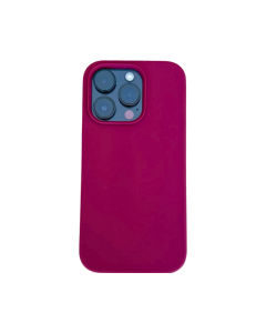 Cover silicone per Iphone 14 pro 6,1 pollici, antiurto con fodera in microfibra - Rubino