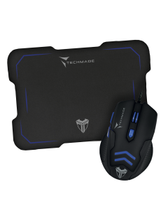 MOUSE USB+MOUSE PAD GAMING TM-M016  - BLU