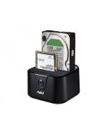 Adj Docking Station AH01T Double HDD per Hard Disk SATA da 2.5" e 3.5" USB 3.0 ad Alta Velocità - Nero - 120-00014