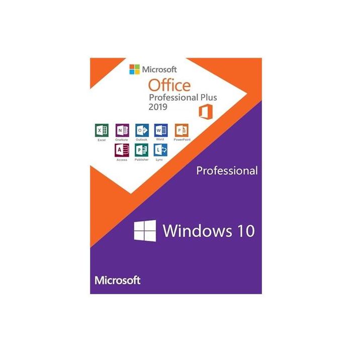 MICROSOFT Windows 10 Pro + Office 2019 Pro Plus Licenza Elettronica -  Product Key